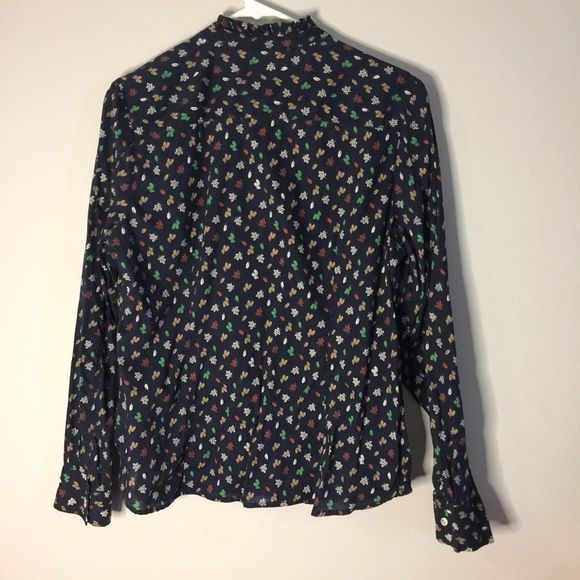 Tommy Hilfiger Button Down Long Sleeve Fall Blouse - Picture 3 of 8